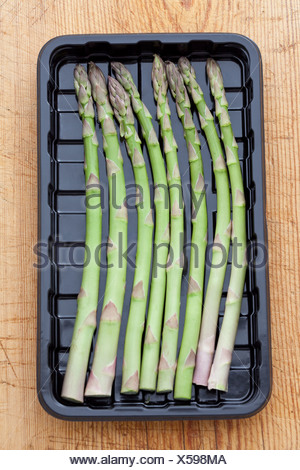 Download Fresh Asparagus In A Plastic Tray Stock Photo Alamy PSD Mockup Templates