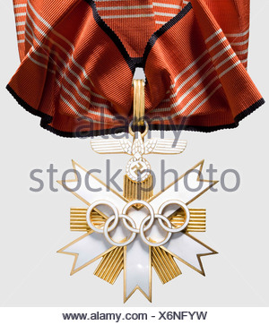 A German Olympic Games Decoration 1st Class Gilt Non Ferrous