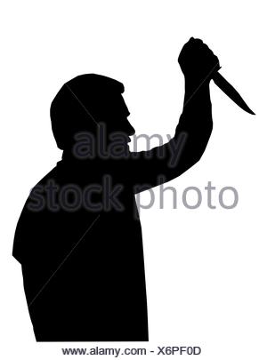 isolated murder silhouette Stock Photo: 115154417 - Alamy