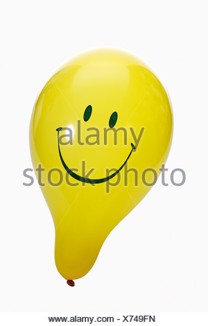 Yellow Smiley face balloon, close-up Stock Photo: 38010810 - Alamy