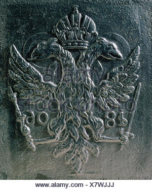 empire heraldry roman holy arms coat germany german imperial relief eagle iron cast ironworks clearences 1806 archbishop oven former rights