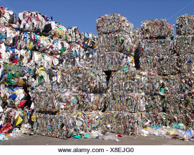 pile of rubbish plastic synthetics recycling environment rubbish Stock ...