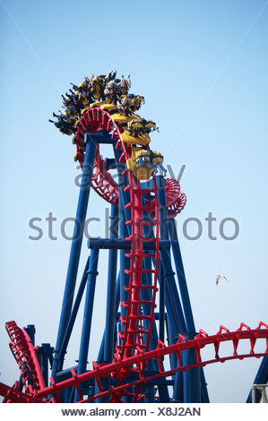 Traumatizer roller coaster Pleasureland Southport Stock Photo - Alamy