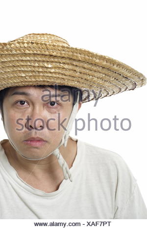 Asian peasant with straw hat Stock Photo: 114541807 - Alamy