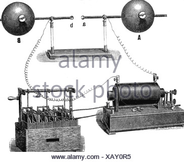 Hertz, Heinrich, 22.2.1857 - 1.1.1894, German physicist, his Stock ...