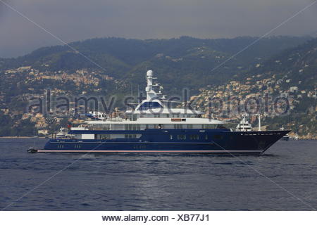 Lurssen Motor Yacht Northern Star Crossing In Front Of Monaco Principality Of Monaco Mediterranean Sea Stock Photo Alamy