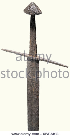 A knightly sword, German, 11th/12th centuries Heavy, double-edged Stock ...