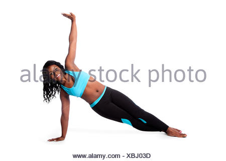 Beautiful Woman Doing Floor Pilates Yoga Workout Fitness Exercise