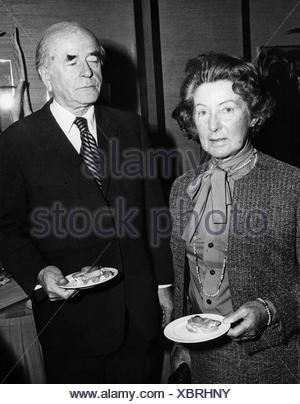 Margarete Speer, wife of Albert Speer, is sitting in the garden of the ...