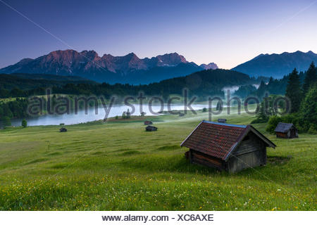 Small Cabin On Mountain Meadow At Forest Edge Geroldsee In The