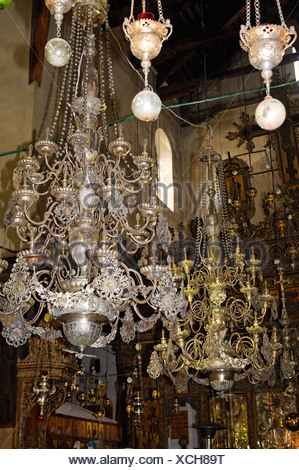 Chandeliers Church Of The Nativity Bethlehem West Bank Israel