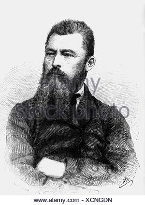 Feuerbach, Ludwig (1804-1872) German philosopher. Engraving by A Stock ...