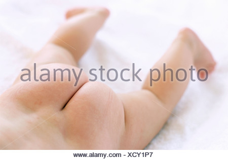 Babys Bottom And Legs Bottom And Legs Of A Month Old Baby Girl Stock Photo Alamy