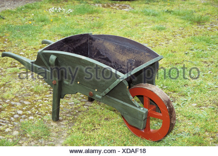 traditional wooden wheelbarrow
