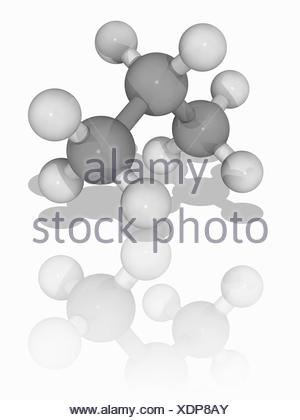 Download Propane molecule. Atoms are represented as spheres and are Stock Photo - Alamy
