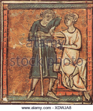 Medicine, Treatment, Blood-letting, Medieval Image, Miniature Stock ...