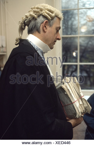 Barrister in wig and gown male Stock Photo: 41829970 - Alamy