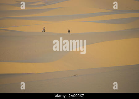 Trekking in Lençóis Maranhenses Stockfoto