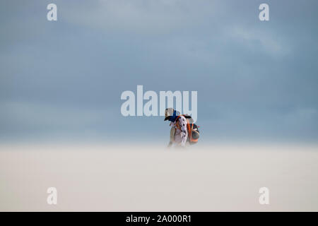 Trekking in Lençóis Maranhenses Stockfoto