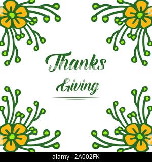 Schmuck der gelben Kranz Rahmen, für Beschriftungen Design der Danksagung. Vektor Stock Vektor