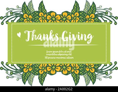 Schmuck der gelben Kranz Rahmen, für Beschriftungen Design der Danksagung. Vektor Stock Vektor
