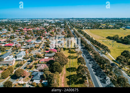 Typische suburbanen Landschaft in Melbourne, Australien Stockfoto