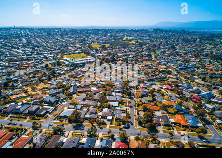 Wheelers Hill Vorort in Melbourne, Australien - Luftbild Stockfoto