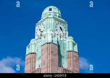 Clock Tower, Central Station, Helsinki, Finnland Stockfoto