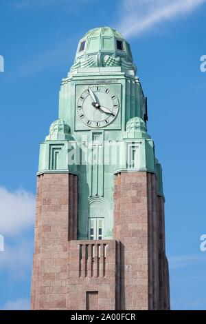 Clock Tower, Central Station, Helsinki, Finnland Stockfoto