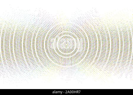 Abstract vector Kreis glitched Hintergrund Stock Vektor