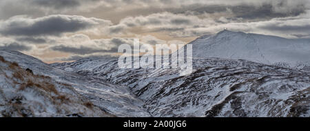 Panoramablick über Glenshee, Braemar, Cairngorm National Park, Schottland Stockfoto