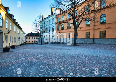Architektur auf Riddarholmen, einer kleinen Insel im Zentrum Stockholms, die zu Gamla Stan, Stockholms Altstadt, Stockholm, Schweden, Skandinavien gehört Stockfoto
