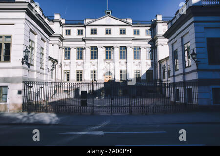 Südfassade von Bonde Palace (Bondeska Palatset) die Schwedische Oberste Gerichtshof, Gamla Stan, Stockholm, Schweden Stockfoto