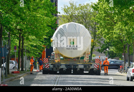 Transport, Siemens AG Gasturbinen, Berlichingenstrasse, Moabit, Mitte, Berlin, Deutschland Stockfoto