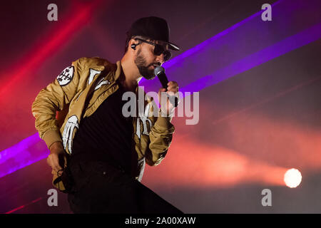 Trondheim, Norwegen. 18., August 2017. Die norwegische elektronische Musik duo Röyksopp führt ein Live Konzert während der norwegischen Musik Festival Pstereo 2017 in Trondheim. (Foto: Gonzales Foto - Tor Atle Kleven). Stockfoto