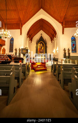 Innenansicht der Kathedrale, Kristiansand, Norwegen. Stockfoto