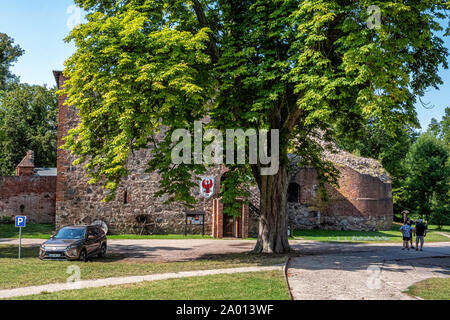 Wasserburg Gerswalde. Restaurierte Wasserschloss jetzt Touristenattraktion, Museum, Veranstaltungen und Hochzeiten. Uckermark, Brandenburg, Deutschland Stockfoto