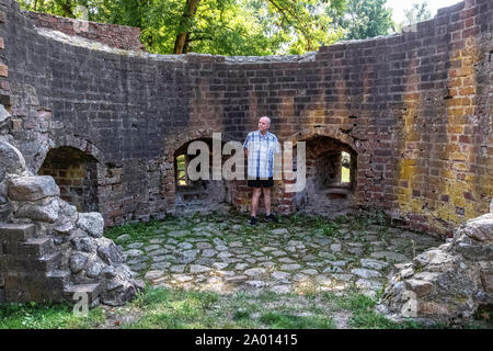 Wasserburg Gerswalde. Restaurierte Wasserschloss jetzt Touristenattraktion, Museum, Veranstaltungen und Hochzeiten. Uckermark, Brandenburg, Deutschland Stockfoto