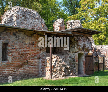 Wasserburg Gerswalde. Restaurierte Wasserschloss jetzt Touristenattraktion, Museum, Veranstaltungen und Hochzeiten. Uckermark, Brandenburg, Deutschland Stockfoto