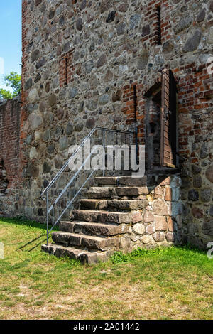 Wasserburg Gerswalde. Restaurierte Wasserschloss jetzt Touristenattraktion, Museum, Veranstaltungen und Hochzeiten. Uckermark, Brandenburg, Deutschland Stockfoto