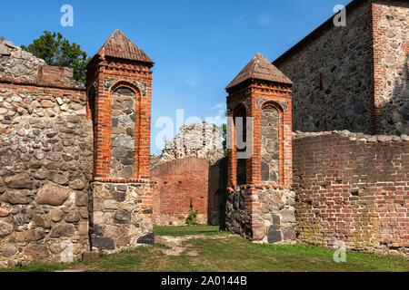 Wasserburg Gerswalde. Restaurierte Wasserschloss jetzt Touristenattraktion, Museum, Veranstaltungen und Hochzeiten. Uckermark, Brandenburg, Deutschland Stockfoto