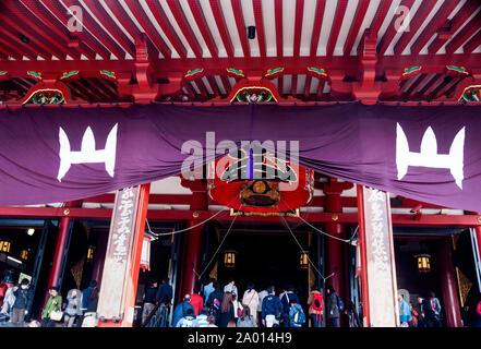 Der antike buddhistische Senso-JI-Tempel befindet sich in Asakusa, Tokio, Japan. Stockfoto