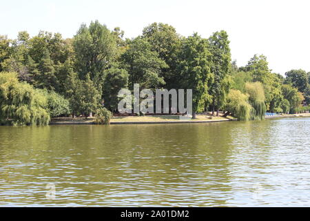 Bilder vom See Herastrau Stockfoto