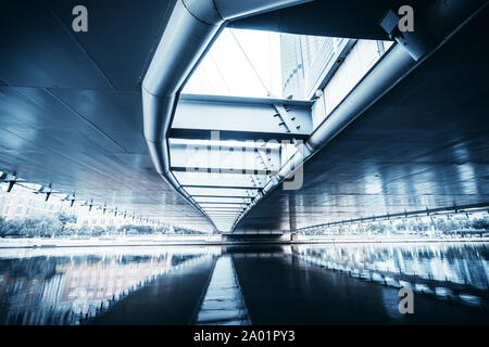Die moderne Brücke, Tianjin Stadtbild, China. Stockfoto