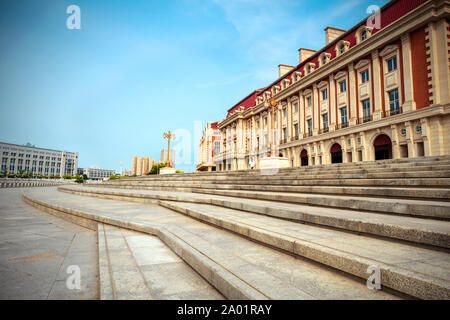 City Square und historischen Gebäuden, Tianjin, China. Stockfoto