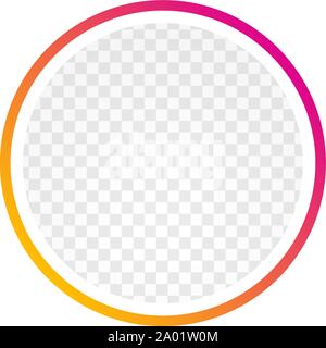 Bunte gradient Rahmen für Foto. Social media Instagram Symbol avatar Geschichten Benutzer. Stock Vektor