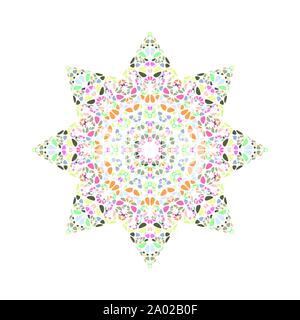 Abstrakte isoliert floralen ornament Star Logo Vorlage - bunte ornamentale geometrischer Vektor Element auf weißem Hintergrund Stock Vektor