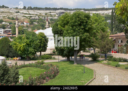 Bachtschyssaraj, Krim, Russland - Juli 22, 2019: Schlossplatz Der bachtschyssaraj Khan Palace, Krim Stockfoto