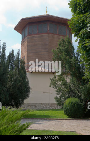 Bachtschyssaraj, Krim, Russland - Juli 22, 2019: Falcon Turm Der bachtschyssaraj Khan Palace, Krim Stockfoto