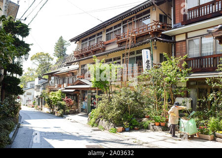 Japans onsen Stadt, Shibu Onsen, Präfektur Nagano, Japan, Stockfoto